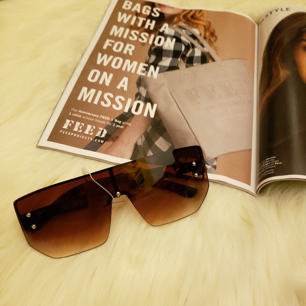 🆕️ HP Oversized Square Shield😎 Sunglasses - Picture 3 of 8